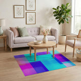 Vibrant Geometric Overlay Area Rug