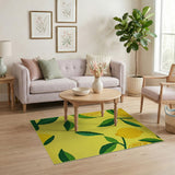 Sunny Lemon Grove Yellow Area Rug
