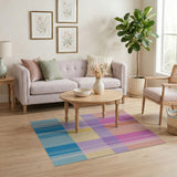 Vibrant Multicolor Plaid Geometric Area Rug