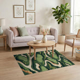 Aerial Golf Course Greens Area Rug
