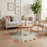 Orange Vibrant Orange Sunflower Area Rug