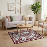 Intricate Red Persian Medallion Area Rug