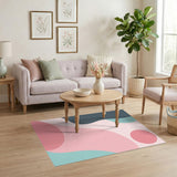 Abstract Area Wave Pink Abstract Wave Area Rug