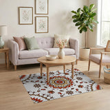 Boho Mandala Floral Area Rug