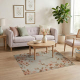 Blush Pink Rose Floral Vintage Floral Vintage Area Rug