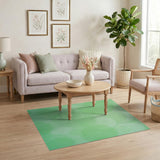 Mint Green Overlapping Bubbles Area Rug