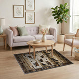 Southwestern Elk Bear Mountain Landscape Rug