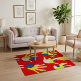 Playful Handprint Kids Area Rug