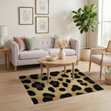 Tan Leopard Print Area Rug