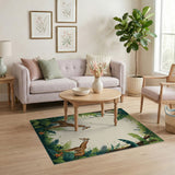 Playful Jungle Giraffes Area Rug