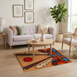 Bowling Alley Cartoon Area Rug