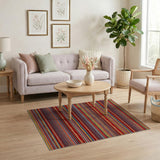 Vibrant Multi-Stripe Southwestern Area Rug