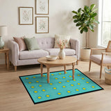 Sunny Teal Gingham Sun Rug