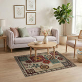 Vibrant Floral Patchwork Area Rug