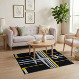 Multi-color and Patterns Airplane Runway Geometric Area Rug
