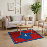 Texas Lone Star Patriotic Area Rug