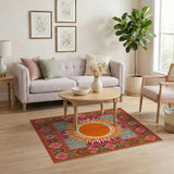 Radiant Sunburst Southwestern Area Rug