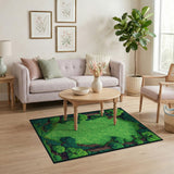 Lush Green Forest Glade Area Rug