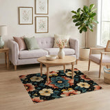 Cosmic Lotus Bloom Multi-Color Area Rug