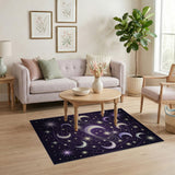 Mystic Purple Moons Orbit Area Rug