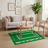 Kids Cartoon Playful Green Crocodile Cartoon Area Rug