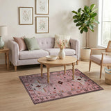 Heritage Tribal Pink Heritage Tribal Geometric Area Rug