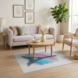Eiffel Tower Pastel Watercolor Area Rug