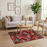 Psychedelic Mushroom Paradise Area Rug