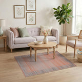 Terracotta Striped Southwestern Area Rug