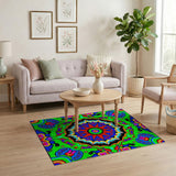 Geometric Modern Multi-color and Patterns Vibrant Starburst Multi-Color Geometric Area Rug