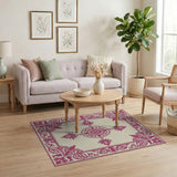Elegant Pink Persian Medallion Traditional Persian Area Rug