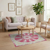 Pink Grapefruit Slice Area Rug