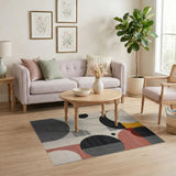 Abstract Geometric Circle Area Rug