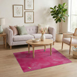Whimsical Pink Bow Textured Area Rug