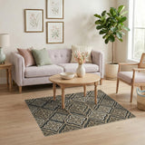 Ornate Gold Quatrefoil Pearl Rug