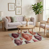 Puffy Cloud Area Rug in Whimsical Pinks