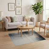 Modern Grey Grid Abstract Area Rug