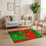 Pixelated Baseball Diamond Area Rug