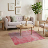 Plush Blush Pink Shag Area Rug