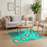 Ocean Fish Coral Kids Cartoon Area Rug