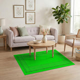 Green Emerald Green Geometric Modern Area Rug
