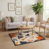 Halloween Black Cat Witch Area Rug
