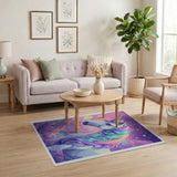 Magical Unicorn Rainbow Mane Area Rug