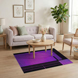Purple Geometric Textured Area Rug