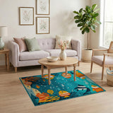 Playful Cartoon Fish Underwater Area Rug