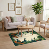 Dinosaur Jungle Kids Washable Area Rug