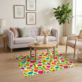 Vibrant Floral Beetle Area Rug