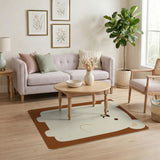 Cute Bear on Toast Kids Cartoon Rug