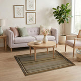 Tan Leopard Woven Area Rug