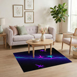 Neon Cosmic Birds Area Rug